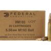 Federal XM193 5.56x45mm  55 GR FMJ 500 Rounds
