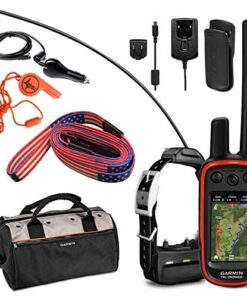 Garmin Alpha 100 Handheld and TT 15 Dog Device, Multi-Dog Tracking GPS and Remote Training Device with Wearable4U Whistle and Leash Bundle