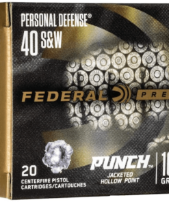 Federal Premium Personal Defense Punch Ammunition 40 S&W 165 Grain Jacketed Hollow Point