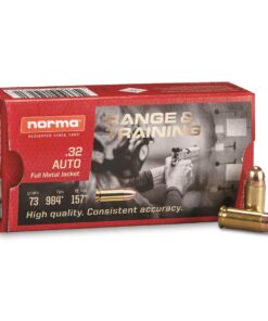 Norma Range & Training, .32 ACP, FMJ, 73 Grain, 50 Rounds