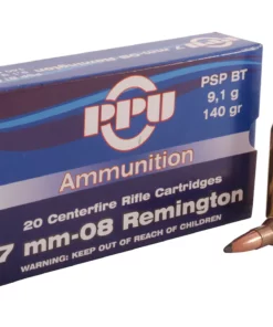 Prvi Partizan Ammunition 7mm-08 Remington 140 Grain Pointed Soft Point Boat Tail Box of 20