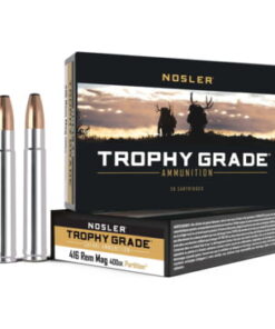 Nosler Trophy Grade .416 Remington Magnum 400 Grain Partition Brass Cased Centerfire Rifle Ammunition 60156 Caliber: .416 Remington Magnum