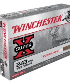 Winchester SUPER-X RIFLE .243 Winchester 100 grain Power-Point Brass Cased Centerfire Rifle Ammunition