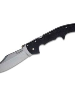 Cold Steel 62MGC XL Espada G10 Folding Knife 7.5" Japanese AUS-10A Stonewashed Plain Blade, Black G10 Handles